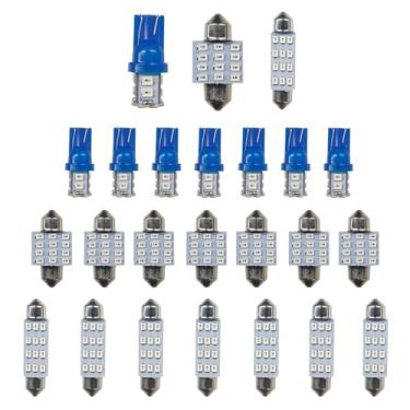 Imagem de JOYCOURT 24 peças de lâmpada LED para interior de carro, conjunto de lâmpadas LED de substituição interior de carro T10 31 mm 41 mm para interior de veículo, luzes de cúpula de mapa interno, luzes de