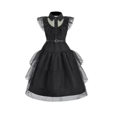 Imagem de Fantasia De Princesa Preta Para Meninas, Vestido De Cosplay Para Festa