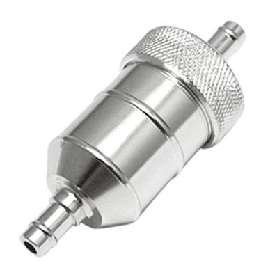 Imagem de Filtro de combustível de 6 mm para filtro universal de gás billet para motocicleta de carburador Dirt Bike ATV UTV Kart (1 peça)ZXZHL prata YANGL245