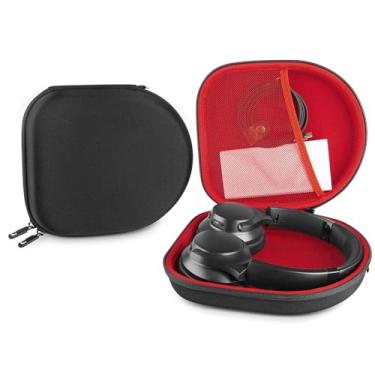 Imagem de Linkidea Capa de transporte para fones de ouvido compatível com Anker Soundcore Q11i, Life Q35, Life Q20, Q20i, Q20+, Q30, bolsa de viagem rígida protetora com cabo, armazenamento de carregador