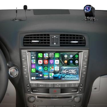 Imagem de Estéreo automotivo WiFi 5G para Lexus IS250 IS300 IS350 2009-2012 com Carplay e Android Auto, rádio com tela sensível ao toque Android 15 com equalização/controle de volante/navegação GPS/câmera de