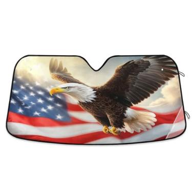 Imagem de Protetor de proteção contra raios UV refletor para carros e pára-sol patriótico Memorial Day janela para proteção solar contra raios UV Mantenha seu veículo fresco Viseira dobrável para carro caminhão SUV G