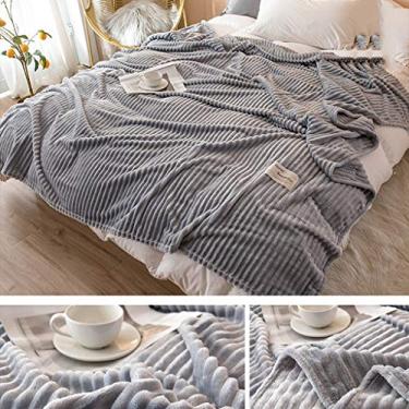 Imagem de Cobertor de cor sólida cobertor de veludo de leite cobertor de inverno cobertor super macio cobertor para cama tamanho queen (cor: D, tamanho: 150 x 200 cm) (preto 180 x 200 cm)