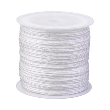 Imagem de Cordão De Nylon Vermelho 100m 0.8mm Trançado Para Pulseiras De Miçanga