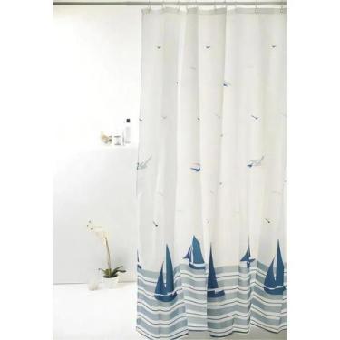 Imagem de COMPETINDO Cortina Box Banheiro Poliéster 198cmx180cm Antimofo Cor Bra