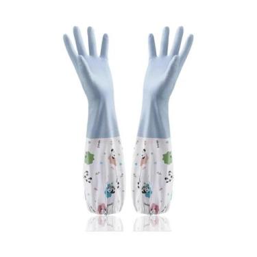 Imagem de Luvas De Borracha Impermeáveis Para Cozinha Femininas, Para Lavar Louç