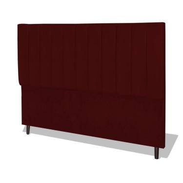 Imagem de Cabeceira Estofada Box Casal Queen Size Encosto Para Cama Corola 164x126 Cm Marsala