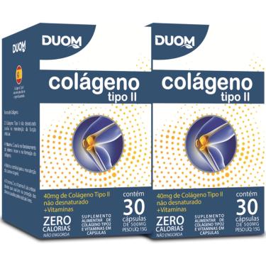 Imagem de COMBO 2 COLÁGENO TIPO 2 COM VITAMINAS 30 CAPS CADA TOTAL 60 CAPS - DUOM