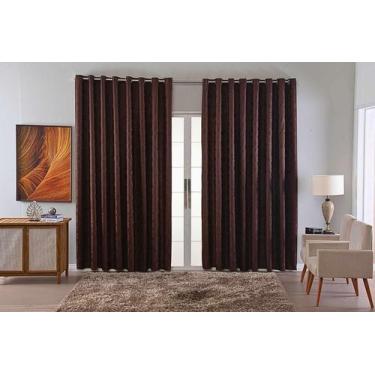 Imagem de Cortina Sala Quarto Decoraçao Jacquard Tecido Luxo 4,00X2,80 - Bf Conf