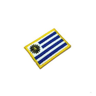 Imagem de BP0023T11 Bandeira Uruguai Patch Bordado Termo Adesivo - BR44