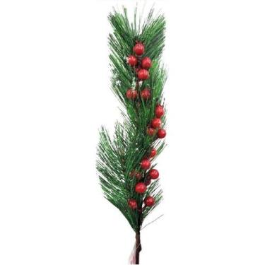 Imagem de 1 Galho De Pinheiro Natal Cerejas Enfeite Natalino - Bazar importe