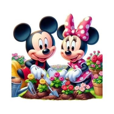 Imagem de Pintura Em Diamante Disney Mickey Minnie, Arte Em Mosaico Completo Red