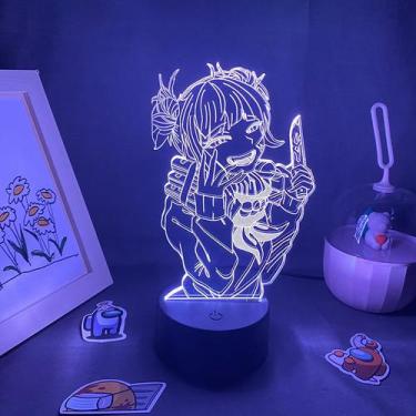 Imagem de Anime My Hero Academia em acrílico 3D Night Light com opções de cores 