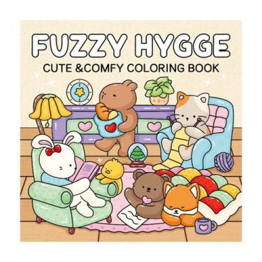 Imagem de Livro de colorir Fuzzy Hygge para adultos e adolescentes para aliviar 