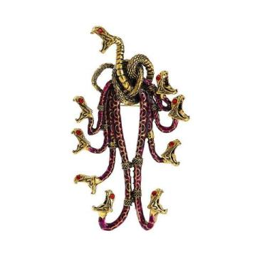 Imagem de Alfinetes de broche Vintage Hydra Snake Gothic Mythical Animal - yiwei