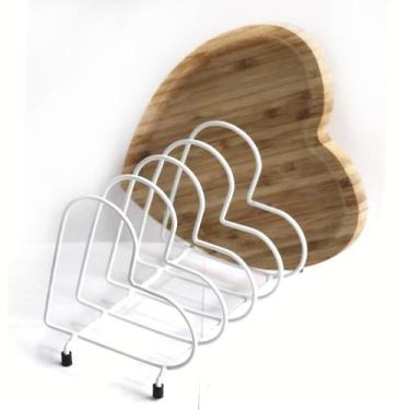 Imagem de Escorredor de Pratos e Tampas Com Pés e Formato Coração - NoBrand, BRA