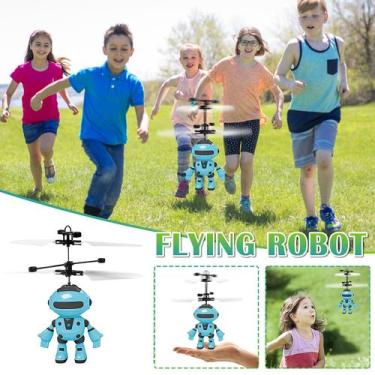 Imagem de Flying Mini Rc Infraed Indution The Robot Flashing Light To - Gloome S