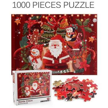 Imagem de Puzzle Toy Santa Pattern 1000 peças para presente de Natal para crianç
