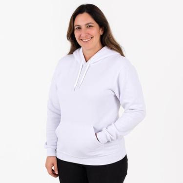 Imagem de Moletom Feminino Confortável Com Capuz Blusa De Frio Algodão - Mint Pr