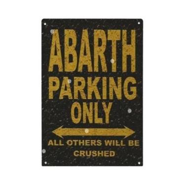 Imagem de Placa Decorativa Vintage Retro De Metal Fiat 127 Abarth Para Bar Ou Pu