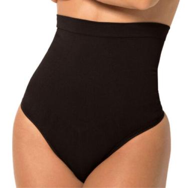 Imagem de Calcinha Fio Dental Modeladora Com Média Compressão Trifil, M, Preto