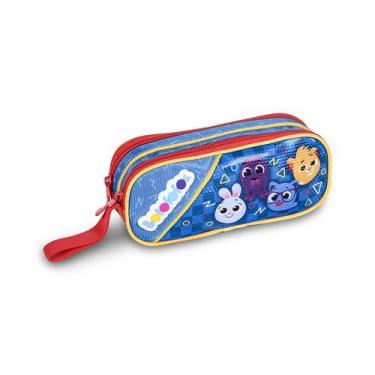 Imagem de Estojo Turminha Bolofofos Escolar Infantil - Clio Style, Azul