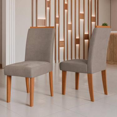 Imagem de Kit 2 Cadeiras de Jantar Estofadas Multimóveis CR50257