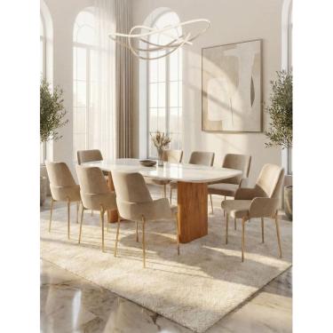 Imagem de Sala de Jantar Moderna 8 Cadeiras - Cannes - Requinte Salas