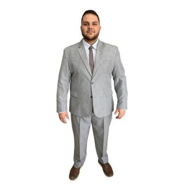 Imagem de Terno Plus size cinza médio melange - MM ternos, 68
