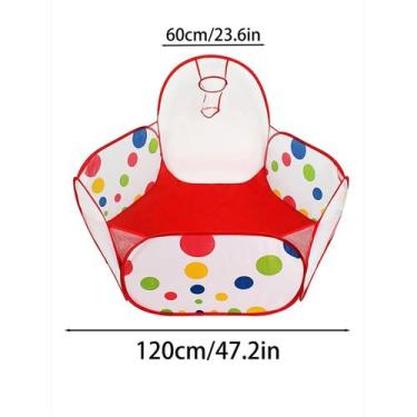 Imagem de Tenda De Brincar Infantil Com Piscina De Bolinhas E Aro De Basquete Pa