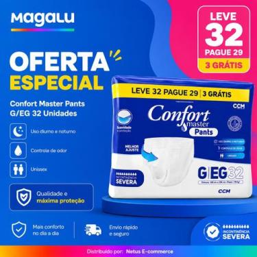 Imagem de Fralda Geriátrica Pants Confort Master 32 Unidades Roupa Íntima Descar