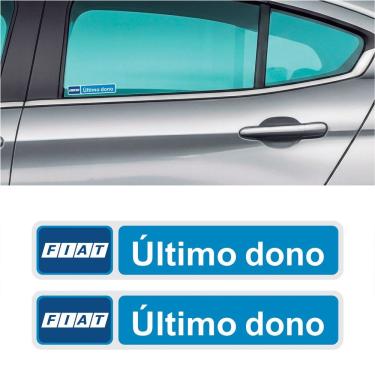 Imagem de Adesivo Decorativo Automotivo Etiqueta Último Dono Compatível com Fiat em Vinil Brilho