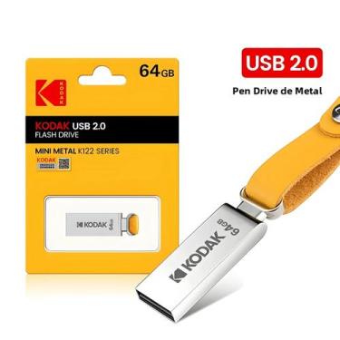 Imagem de KODAK K122 Chave USB 2.0 De Metal 128GB 32GB 64GB Mini Pen Drive Memór
