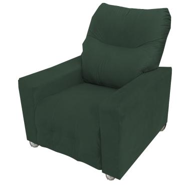 Imagem de Poltrona reclinavel com porta revista do papai classic cor verde