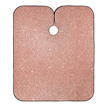 Imagem de Capa de corte de cabelo com estampa de ouro rosa rosa com alças ajustáveis no pescoço – Capas de salão de barbeiro para cabeleireiro, capa impermeável e lavável para adultos 139,7 cm x 165 cm