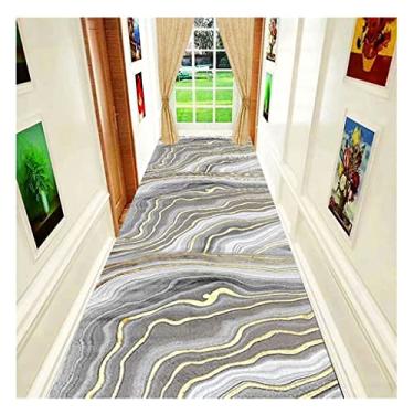 Imagem de Tapete de corredor Tapete de corredor, cinza abstrato antiderrapante, apropriado para corredor/entrada/cabeceira/banheiro (Size : 60x300cm)