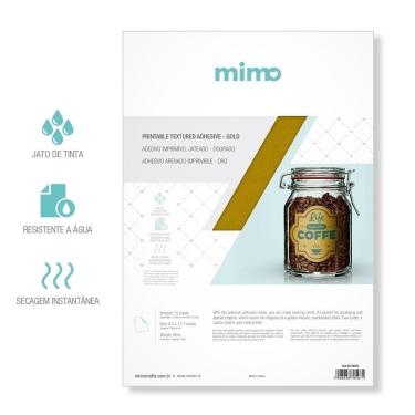 Imagem de Adesivo Imprimivel Dourado Jateado à Prova D`Agua - Mimo - A4 10fls 180gr