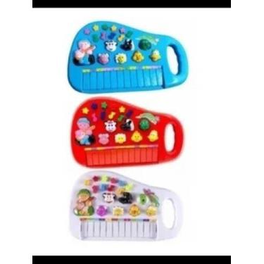 TECLADO PIANO GIRAFA MUSICAL INFANTIL SOM DE ANIMAIS 24 TECLAS BEBE BABY  BRINQUEDO com o Melhor Preço é no Zoom