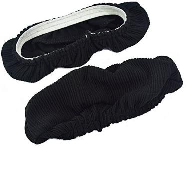 Imagem de Capas de braço para cadeira de computador baotongle Office, capas de braço flexíveis de poltrona, tecido elástico, cadeira giratória, protetor de braço para descanso de braço, capas de apoio de braço para cadeira laváveis, conjunto de 2 (preto)