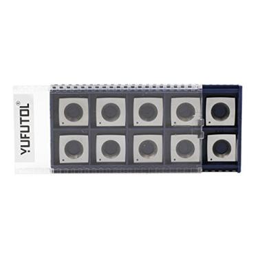 Imagem de YUFUTOL 10,16 cm Radius Face R-100 mm Carboneto giratório de madeira inserção de cortador de reposição (15 mm de comprimento x 15 mm de largura x 2,5 mm de espessura) -raio de canto, pacote com 10, Serve para ferramentas de torno de madeira