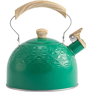 Imagem de Chaleira de fogão | Chaleira com apito para água fervente | Caldeira de água de acampamento de 2,5 litros com apito alto para lembrá-lo de água fervida