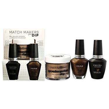 Imagem de Match Makers Plus Dip – Nature Nature by Cuccio para mulheres – 3 peças de sistema de polimento em pó profissional de 45 g, gel de imersão de 12,5 g, esmalte colorido de 12,2 g