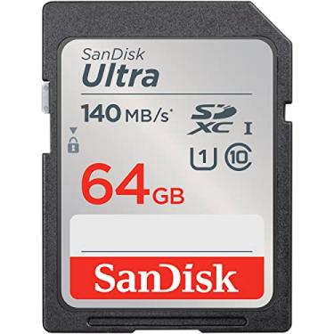 Imagem de SanDisk Cartão de memória Ultra SDXC UHS-I de 64 GB - até 140 MB/s, C10, U1, Full HD, cartão SD - SDSDUNB-064G-GN6IN