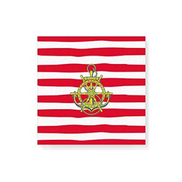 Imagem de Arte Maníacos Quadro Decorativo em Tela Canvas Marinheiro Brasão - 30x30cm