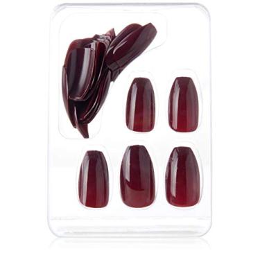 Imagem de Macrilan Unhas Postiças Estilo Bailarina - Vinho - Up405