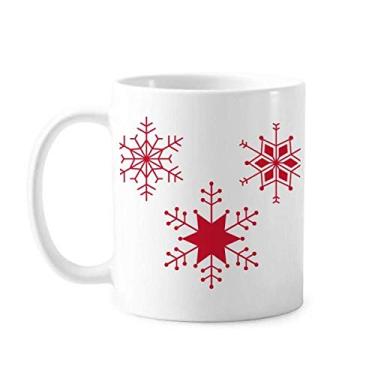 Imagem de Caneca de cerâmica com floco de neve de Natal para festival, caneca de porcelana de café