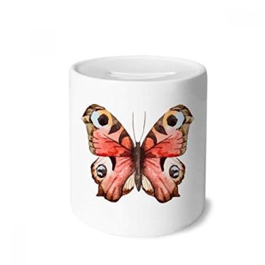 Imagem de DIYthinker Borboleta rosa em caixa de dinheiro com pintura a óleo caixa de cerâmica porta-moedas presente de cofrinho