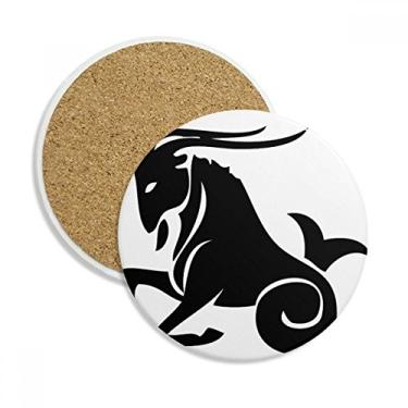 Imagem de Constellation Capricórnio signo do zodíaco Caneca porta-copos de proteção de mesa Pedra absorvente