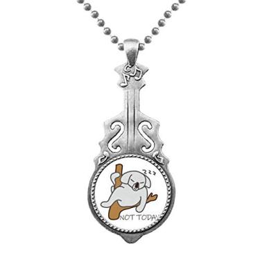 Imagem de OFFbb-USA Saco de árvore de urso galho de árvore abraço pingente de dormir joia música guitarra etiqueta de torque