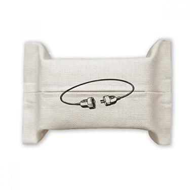 Imagem de Tomada de cabo de carregamento padrão de plugue de papel facial bolsa de linho de algodão